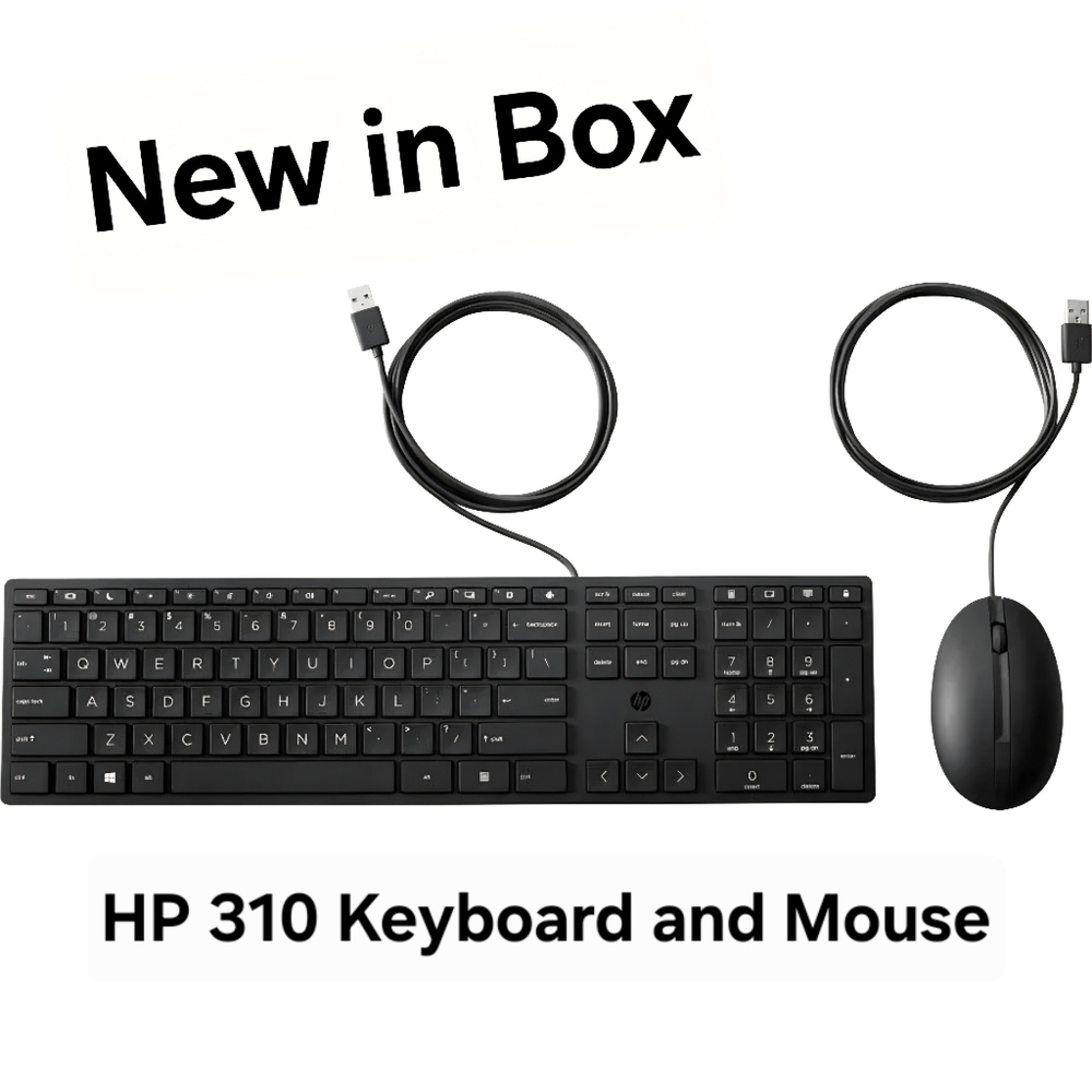 NWT HP 310 Black Keyboard and Mouse Combo